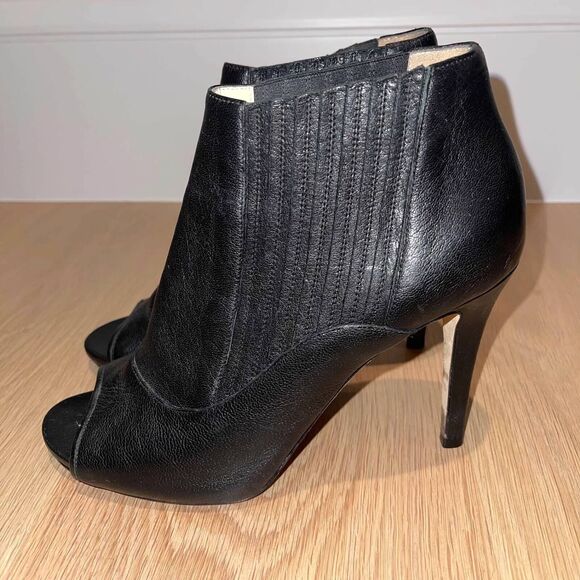 Jimmy Choo London Brenna Black Peep-Toe Bootie 39 - Picture 7 of 10